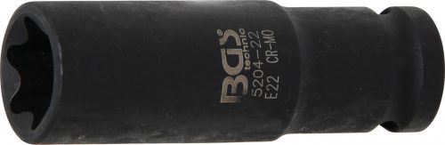 BGS technic 1/2" Torx hosszított dugókulcs légkulcshoz, E22 (BGS 5204-22)