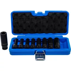   BGS technic Gépi E-Torx dugókulcs készlet, hosszított, 1/2" meghajtás, E10–E24, CrMo acél, 9 részes (BGS 5204)