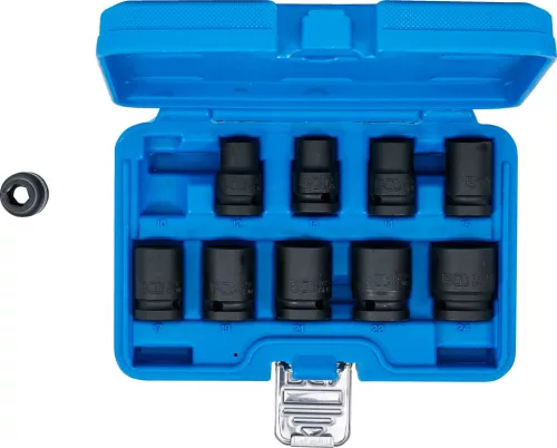 BGS technic 10 részes levegős dugókulcs készlet, 1/2", 38mm hosszú (BGS 5205)