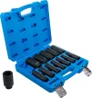 BGS technic 13 részes 1/2"-os hosszított dugógej készlet légkulcshoz, méretek: 7/16" - 1 1/4" (BGS 5208)
