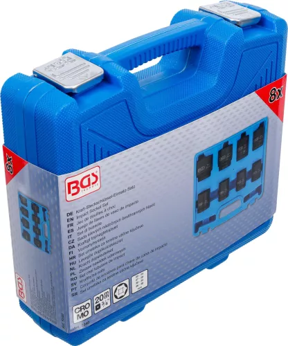 BGS technic Gépi dugókulcs készlet 3/4”, 22–38 mm, rövid, 8 részes (BGS 5240)