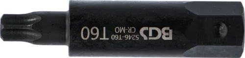 BGS technic Torx bit (nem fúrt), T60, 100mm hosszú, 22mm-es hatszög befogás (BGS 5246-T60)