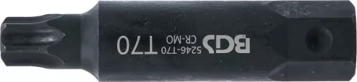 BGS technic Torx bit (nem fúrt), T70, 100mm hosszú, 22mm-es hatszög befogás (BGS 5246-T70)