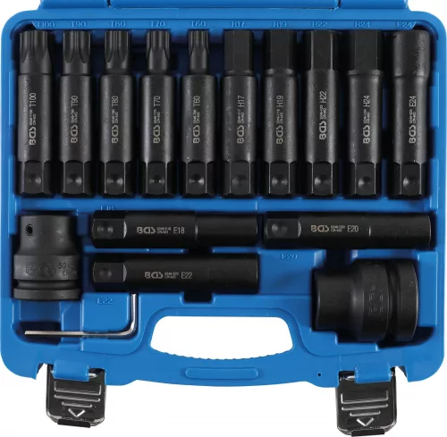 BGS technic 16 részes bitkészlet, légkulcsokhoz, 3/4" + 1", XXL-méretű (BGS 5246)