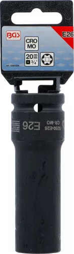 BGS technic 3/4" E-Torx dugókulcs, E26 x 110mm, légkulcshoz (BGS 5250-E26)