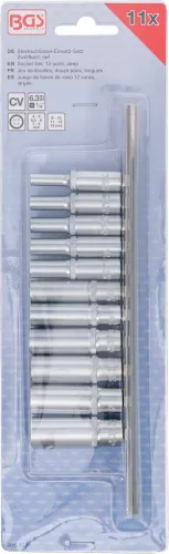 BGS technic Dugókulcs készlet 1/4" 11 részes hosszított 12 pontos (BGS 5251)