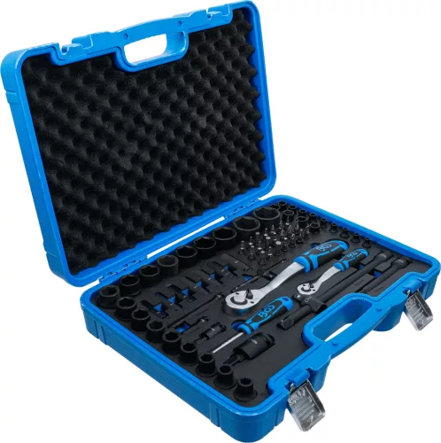 BGS technic Gépi dugókulcs- és bitkészlet 1/4″–1/2″, 4–32 mm, 69 részes (BGS 5255)
