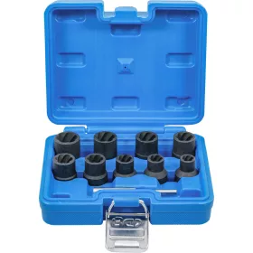   BGS technic Csavarkiszedő dugókulcs készlet spirálprofillal, 1/2”, 10–19 mm, Cr-Mo, 10 részes (BGS 5266)