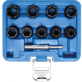   BGS technic 10 részes speciális csavarkiszedő készlet , 10-19mm, 1/2" (BGS 5266)