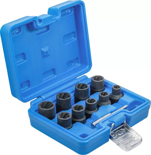 BGS technic Csavarkiszedő dugókulcs készlet spirálprofillal, 1/2”, 10–19 mm, Cr-Mo, 10 részes (BGS 5266)