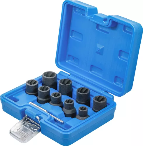 BGS technic Csavarkiszedő dugókulcs készlet spirálprofillal, 1/2”, 10–19 mm, Cr-Mo, 10 részes (BGS 5266)