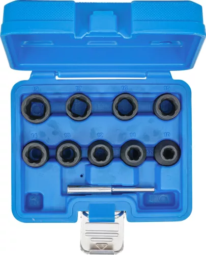 BGS technic Csavarkiszedő dugókulcs készlet spirálprofillal, 1/2”, 10–19 mm, Cr-Mo, 10 részes (BGS 5266)