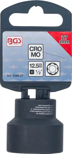 BGS technic 1/2" Speciális csavarkiszedő dugófej, 27mm (BGS 5268-27)