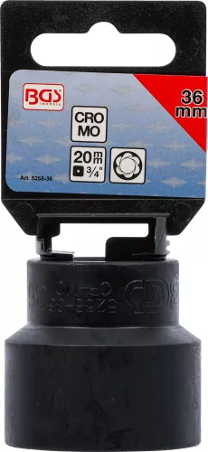 BGS technic 3/4" Speciális csavarkiszedő dugófej, 36mm (BGS 5268-36)