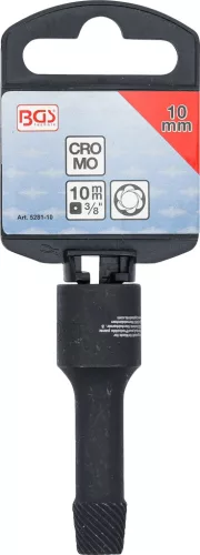 BGS technic 3/8" Speciális csavarkiszedő dugófej, 10 mm (BGS 5281-10)