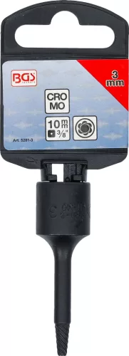 BGS technic 3/8" Speciális csavarkiszedő dugófej, 3 mm (BGS 5281-3)