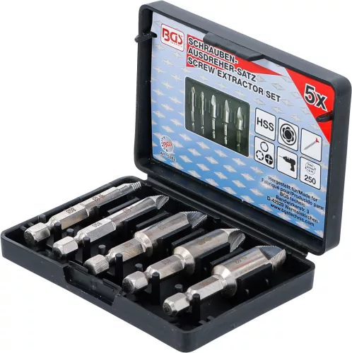 BGS technic 5 részes csavar kiszedő készlet (BGS 5282)