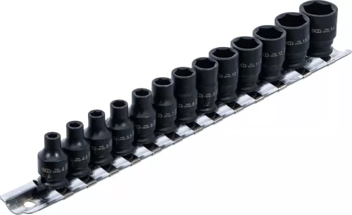 BGS technic Levegős dugókulcskészlet hatszögletű | 6,3 mm (1/4") | 4 - 14 mm | 13 darabos (5296)