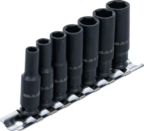 BGS technic Levegős dugókulcskészlet hatszögletű, mély | 6,3 mm (1/4") | 6 - 13 mm | 7 darabos (5299)