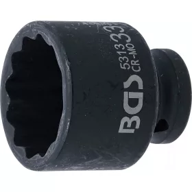   BGS technic Levegős dugókulcs tizenkétszögletű | 12,5 mm (1/2") | 33 mm (5313)