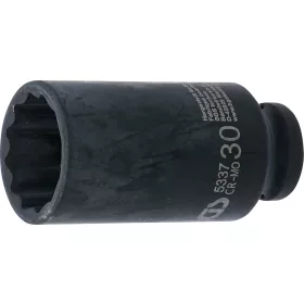   BGS technic Féltengely dugókulcs, 12 szögű, hosszított, gépi, 1/2", 30 mm, CrMo (BGS 5337)