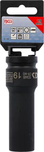 BGS technic 3/4" Levegős hosszított dugókulcs, 19 mm (BGS 5346)