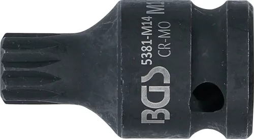 BGS technic 1/2" Spline bitfej légkulcshoz, M14, 40 mm (BGS 5381-M14)