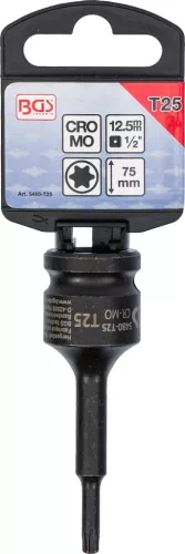 BGS technic Torx bitfej légkulcshoz, T25, 1/2" (BGS 5480-T25)
