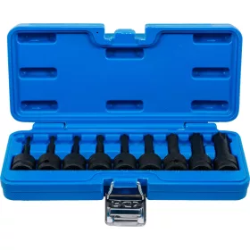   BGS technic Gépi Torx bitfejes dugókulcs készlet 1/2” meghajtással, T20–T70, 75 mm, 9 részes (BGS 5480)