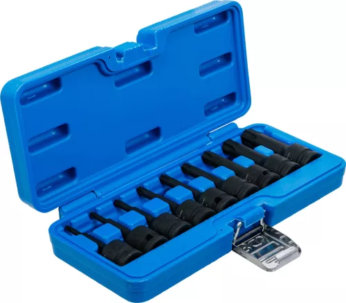 BGS technic Gépi Torx bitfejes dugókulcs készlet 1/2” meghajtással, T20–T70, 75 mm, 9 részes (BGS 5480)