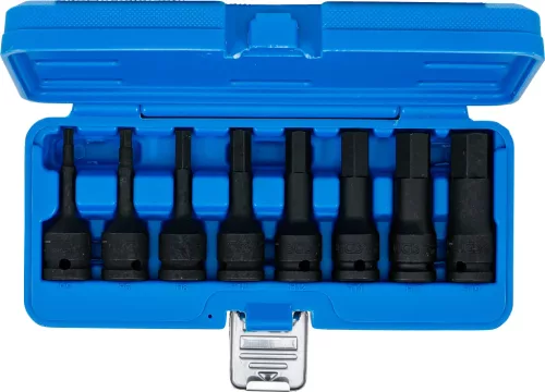 BGS technic Gépi imbusz bitfejes dugókulcs készlet 1/2” meghajtással, 5–19 mm, 75 mm, 8 részes (BGS 5481)