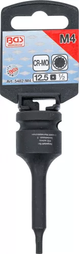 BGS technic Spline bitfej légkulcshoz, M4, 1/2" (BGS 5482-M4)
