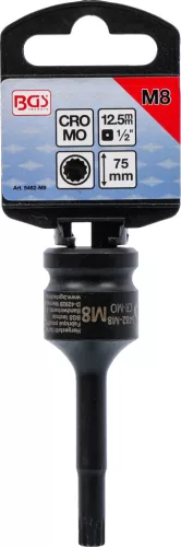 BGS technic Spline bitfej légkulcshoz, M8, 1/2" (BGS 5482-M8)