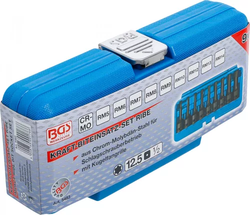 BGS technic 8 részes levegős RIBE bitkészlet 1/2" M5-M14 (BGS 5483)
