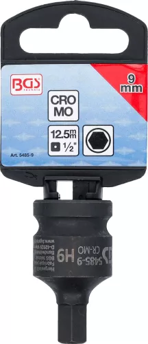 BGS technic Imbusz bitfej légkulcshoz, 9 mm, 1/2" (BGS 5485-9)