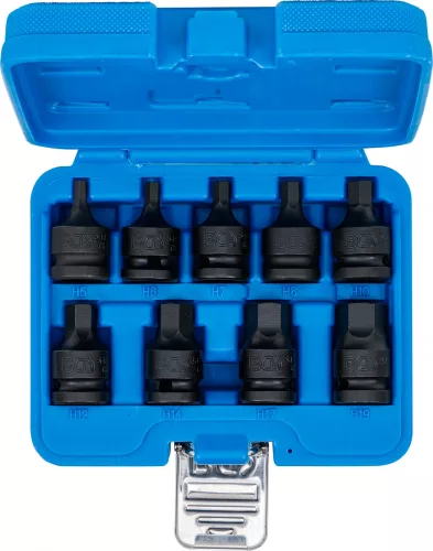 BGS technic 9 részes Imbusz bitfej készlet légkulcshoz, 5-19 mm, 1/2" (BGS 5485)
