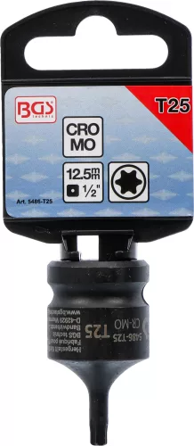 BGS technic Torx bitfej légkulcshoz, T25, 1/2" (BGS 5486-T25)