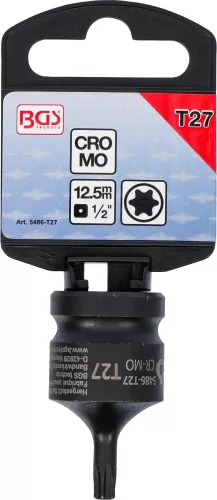 BGS technic Torx bitfej légkulcshoz, T27, 1/2" (BGS 5486-T27)
