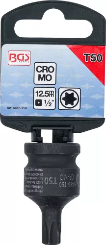 BGS technic Torx bitfej légkulcshoz, T50, 1/2" (BGS 5486-T50)