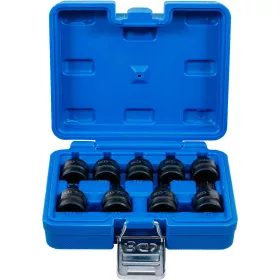   BGS technic 9 részes Torx bitfej készlet légkulcshoz, T20 - T80, 1/2" (BGS 5486)