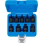   BGS technic 9 részes Torx bitfej készlet légkulcshoz, T20 - T80, 1/2" (BGS 5486)