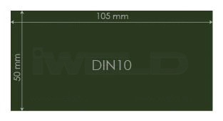 IWELD Védőüveg DIN10 50x105mm (548950100010)