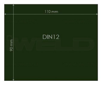 IWELD Védőüveg DIN12 90x110mm  (548980050013)