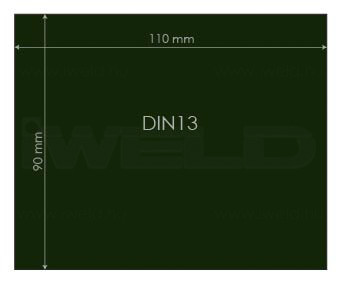 IWELD Védőüveg DIN13 90x110mm (548980057014)