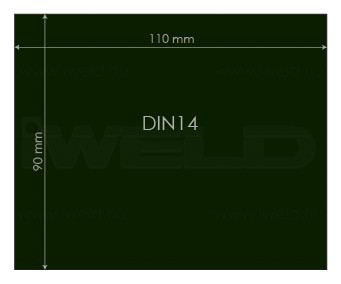 IWELD Védőüveg DIN14 90x110mm (548980057015)