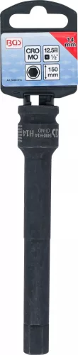 BGS technic Levegős dugókulcs | Hossz 150 mm | 12,5 mm (1/2") | Belső hatszögletű 14 mm (5490-H14)