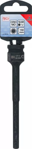 BGS technic Levegős dugókulcs | Hossz 150 mm | 12,5 mm (1/2") | Belső hatszögletű 8 mm (5490-H8)