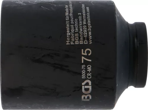 BGS technic Dugófej légkulcshoz, 1", 75mm (BGS 5500-75)