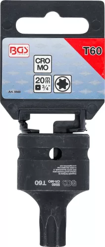 BGS technic 3/4" Levegős dugókulcs | T-profil (Torx) T60 (BGS 5560)