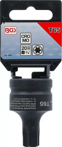 BGS technic 3/4" Levegős dugókulcs | T-profil (Torx) T65 (BGS 5565)